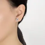pendientes redondos de moissanita para mujer, aretes chapados en plata maciza S925, oro blanco de 18 quilates, diamantes, joyería de lujo para boda 5 pendientes redondos de moissanita para mujer, aretes chapados en plata maciza S925, oro blanco de 18 quilates, diamantes, joyería de lujo para boda 5