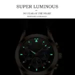 Reloj de pulsera para hombre, de cuero, luminoso, resistente al agua, de lujo, de cuarzo, nuevo, 2021 5