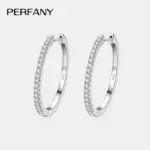 pendientes de aro de moissanita para mujer, 0,54 CT, plata pura S925, diamante brillante de laboratorio, regalo de joyería de boda de lujo 1