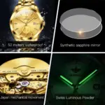 marca suiza reloj mecánico automático hombres de lujo oro Real diamante Real espejo de zafiro reloj de pulsera luminoso 3226 2 marca suiza reloj mecánico automático hombres de lujo oro Real diamante Real espejo de zafiro reloj de pulsera luminoso 3226 2