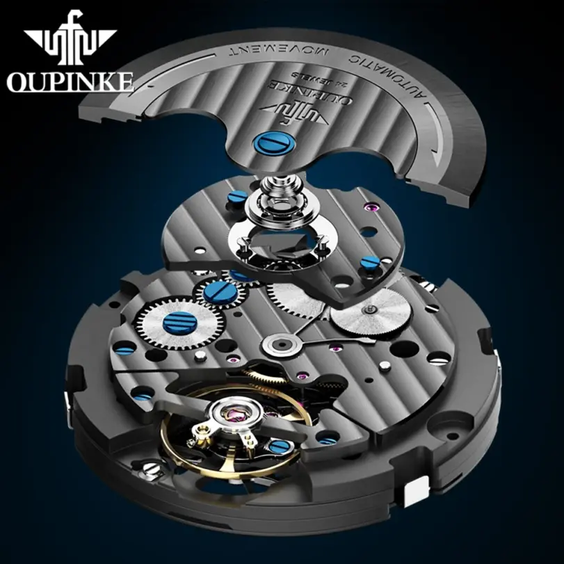 Reloj de pulsera para hombre, accesorio Masculino con mecanismo automático de Tourbillon, cristal de zafiro, calendario perpetuo, marca de lujo 5