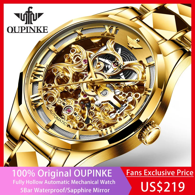 OUPINKE-Reloj de pulsera mecánico automático para hombre, cronógrafo de acero de tungsteno con espejo de zafiro, marca superior de lujo 1 OUPINKE-Reloj de pulsera mecánico automático para hombre, cronógrafo de acero de tungsteno con espejo de zafiro, marca superior de lujo 1