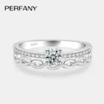 todos los anillos de moissanita mujeres S925 cadena de plata pura doble capa laboratorio diamante joyería de fiesta de lujo 4