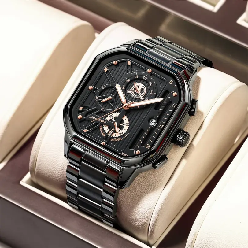 reloj informal de lujo para hombre, cronógrafo de moda de acero inoxidable, resistente al agua, fecha luminosa, relojes de pulsera militares para hombre, regalos 1 reloj informal de lujo para hombre, cronógrafo de moda de acero inoxidable, resistente al agua, fecha luminosa, relojes de pulsera militares para hombre, regalos 1