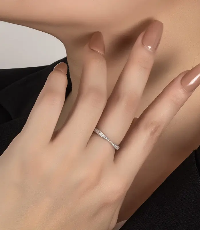 anillo de moissanita de plata pura para mujeres y hombres, anillo de pareja, joyería de boda de moda, regalo del Día de San Valentín 2