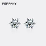 pendientes de moissanita de 0,2 CT-2CT para mujer, tornillos de plata pura S925, pendientes de diamantes certificados en laboratorio, joyería de boda 4 pendientes de moissanita de 0,2 CT-2CT para mujer, tornillos de plata pura S925, pendientes de diamantes certificados en laboratorio, joyería de boda 4