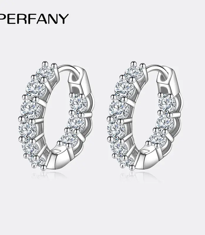 1.8CT todos los pendientes de moissanita para mujer S925 plata pura GRA certificado diamante temperamento joyería para fiesta y boda 1