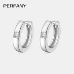 0.3CT pendientes de aro de moissanita de corte princesa para mujer 100% plata pura cuadrado diamante de laboratorio joyería de boda de moda 1