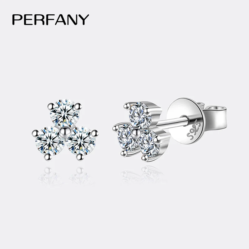 Pendientes de moissanita de 0,6 quilates para mujer, pétalos de plata pura S925, pendientes de diamantes de laboratorio, regalos de joyería de boda a la moda 1 Pendientes de moissanita de 0,6 quilates para mujer, pétalos de plata pura S925, pendientes de diamantes de laboratorio, regalos de joyería de boda a la moda 1