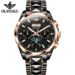 marca de tungsteno reloj mecánico automático hombre de lujo 5ATM luminoso impermeable calendario fase lunar reloj masculino 3238 1 marca de tungsteno reloj mecánico automático hombre de lujo 5ATM luminoso impermeable calendario fase lunar reloj masculino 3238 1