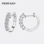 pendientes de moissanita para mujer, 1CT, plata pura S925, cultivo certificado en laboratorio, joyería de fiesta de lujo con diamantes 5