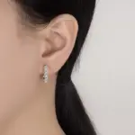 1.8CT todos los pendientes de moissanita para mujer S925 plata pura GRA certificado diamante temperamento joyería para fiesta y boda 2