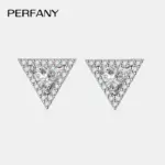 Pendientes de moissanita de corte Triangular de 0,5 quilates para mujer, joyería de boda de diamante para cultivar laboratorio de plata pura S925 1 Pendientes de moissanita de corte Triangular de 0,5 quilates para mujer, joyería de boda de diamante para cultivar laboratorio de plata pura S925 1