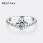 Anillo de moissanita de 0,5-2CT para mujer, diseño de corona de plata pura S925, Diamante de laboratorio, joyería de lujo para boda 4