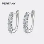 pendientes de moissanita de 1,2 quilates para mujer, plata pura S925, diamantes certificados GRA, hebillas de oreja de fila recta, joyería de moda 1 pendientes de moissanita de 1,2 quilates para mujer, plata pura S925, diamantes certificados GRA, hebillas de oreja de fila recta, joyería de moda 1