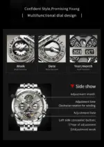 reloj mecánico automático para hombre, cronógrafo de pulsera multifunción, de lujo, clásico, de negocios, luminoso, Original, nuevo 5 reloj mecánico automático para hombre, cronógrafo de pulsera multifunción, de lujo, clásico, de negocios, luminoso, Original, nuevo 5
