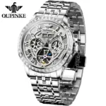 reloj mecánico automático genuino oficial para hombre, pantalla de calendario clásica, reloj de pulsera luminoso con esqueleto de negocios de lujo 4 reloj mecánico automático genuino oficial para hombre, pantalla de calendario clásica, reloj de pulsera luminoso con esqueleto de negocios de lujo 4