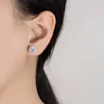 Pendientes de moissanita de 0,5-2 quilates para mujer, pendientes cuadrados de plata pura S925, joyería de lujo para boda con diamantes de laboratorio 2 Pendientes de moissanita de 0,5-2 quilates para mujer, pendientes cuadrados de plata pura S925, joyería de lujo para boda con diamantes de laboratorio 2