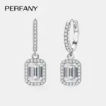 pendientes de moissanita con corte de Esmeralda radiante para mujer, plata pura S925, diamantes cultivados en laboratorio, joyería de boda de lujo 5 pendientes de moissanita con corte de Esmeralda radiante para mujer, plata pura S925, diamantes cultivados en laboratorio, joyería de boda de lujo 5