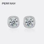 Pendientes de moissanita de 0,5-2 quilates para mujer, pendientes cuadrados de plata pura S925, joyería de lujo para boda con diamantes de laboratorio 1 Pendientes de moissanita de 0,5-2 quilates para mujer, pendientes cuadrados de plata pura S925, joyería de lujo para boda con diamantes de laboratorio 1