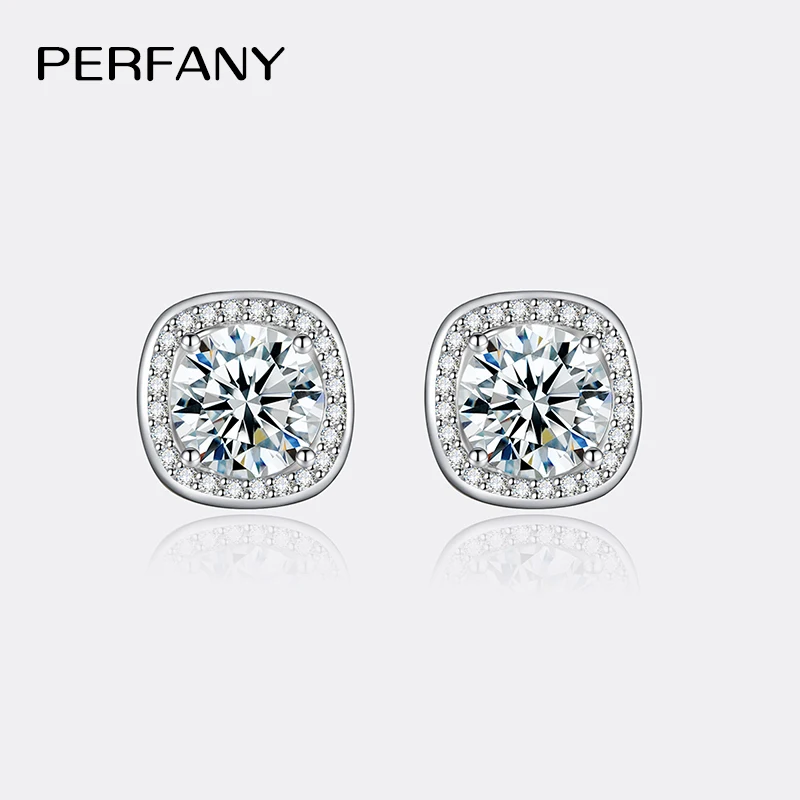Pendientes de moissanita de 0,5-2 quilates para mujer, pendientes cuadrados de plata pura S925, joyería de lujo para boda con diamantes de laboratorio 1 Pendientes de moissanita de 0,5-2 quilates para mujer, pendientes cuadrados de plata pura S925, joyería de lujo para boda con diamantes de laboratorio 1