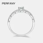 todos los anillos de moissanita mujeres S925 cadena de plata pura doble capa laboratorio diamante joyería de fiesta de lujo 5