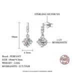 0,5/1CT pendiente de gota de moissanita para mujer S925 plata pura cuatro garras laboratorio diamante moda joyería de boda de lujo 3 0,5/1CT pendiente de gota de moissanita para mujer S925 plata pura cuatro garras laboratorio diamante moda joyería de boda de lujo 3