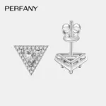 Pendientes de moissanita de corte Triangular de 0,5 quilates para mujer, joyería de boda de diamante para cultivar laboratorio de plata pura S925 5 Pendientes de moissanita de corte Triangular de 0,5 quilates para mujer, joyería de boda de diamante para cultivar laboratorio de plata pura S925 5