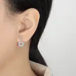 pendientes de gota de moissanita para mujer, 0,2 quilates, plata pura S925, diseño de estrella, diamante de laboratorio, regalo de fiesta, joyería 2