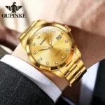 reloj mecánico automático de marca de lujo para hombre, relojes de pulsera impermeables de acero inoxidable con movimiento suizo de diamante Real de 5bar 4