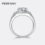 Anillo de moissanita 2/5CT para hombre, conjunto de plata pura S925 con diamantes brillantes, anillo de compromiso, joyería de boda de lujo 5