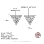 Pendientes de moissanita de corte Triangular de 0,5 quilates para mujer, joyería de boda de diamante para cultivar laboratorio de plata pura S925 3 Pendientes de moissanita de corte Triangular de 0,5 quilates para mujer, joyería de boda de diamante para cultivar laboratorio de plata pura S925 3