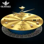 reloj mecánico automático de marca de lujo para hombre, relojes de pulsera impermeables de acero inoxidable con movimiento suizo de diamante Real de 5bar 3
