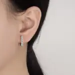 pendientes de moissanita para mujer, 1CT, plata pura S925, cultivo certificado en laboratorio, joyería de fiesta de lujo con diamantes 2