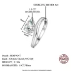 Anillo de moissanita con corte de pera para mujer, 1,5 CT, plata pura S925, gota de agua, diamante de laboratorio, regalo de joyería de boda 3 Anillo de moissanita con corte de pera para mujer, 1,5 CT, plata pura S925, gota de agua, diamante de laboratorio, regalo de joyería de boda 3