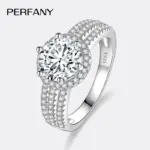 Anillo de moissanita de 2/3 quilates para mujer, chapado en plata pura S925, anillo de boda de oro blanco de 18 quilates con diamantes, joyería de boda lujosa 1 Anillo de moissanita de 2/3 quilates para mujer, chapado en plata pura S925, anillo de boda de oro blanco de 18 quilates con diamantes, joyería de boda lujosa 1