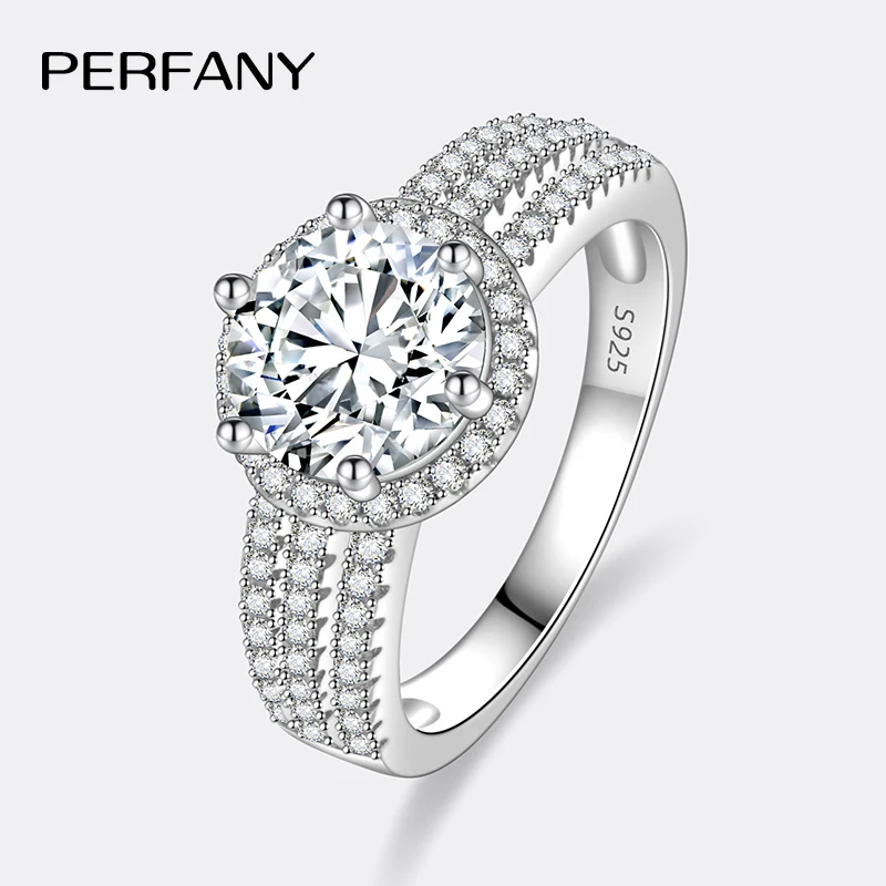 Anillo de moissanita de 2/3 quilates para mujer, chapado en plata pura S925, anillo de boda de oro blanco de 18 quilates con diamantes, joyería de boda lujosa 1 Anillo de moissanita de 2/3 quilates para mujer, chapado en plata pura S925, anillo de boda de oro blanco de 18 quilates con diamantes, joyería de boda lujosa 1