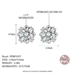 0,3-2CT pendientes de moissanita para mujer S925 plata pura brillante laboratorio cultivar diamante moda alta joyería 3 0,3-2CT pendientes de moissanita para mujer S925 plata pura brillante laboratorio cultivar diamante moda alta joyería 3