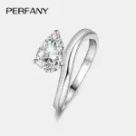 Anillo de moissanita con corte de pera para mujer, 1,5 CT, plata pura S925, gota de agua, diamante de laboratorio, regalo de joyería de boda 4 Anillo de moissanita con corte de pera para mujer, 1,5 CT, plata pura S925, gota de agua, diamante de laboratorio, regalo de joyería de boda 4