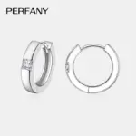 0.3CT pendientes de aro de moissanita de corte princesa para mujer 100% plata pura cuadrado diamante de laboratorio joyería de boda de moda 4