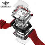 Reloj Automático para hombre, cronógrafo mecánico luminoso, movimiento ahuecado Original, zafiro, esfera de segunda esfera independiente, Tonneau 5 Reloj Automático para hombre, cronógrafo mecánico luminoso, movimiento ahuecado Original, zafiro, esfera de segunda esfera independiente, Tonneau 5