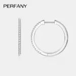 pendientes de aro de moissanita para mujer, 0,54 CT, plata pura S925, diamante brillante de laboratorio, regalo de joyería de boda de lujo 5
