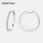 pendientes de aro de moissanita para mujer, 0,54 CT, plata pura S925, diamante brillante de laboratorio, regalo de joyería de boda de lujo 4