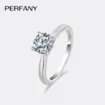 Anillo de compromiso de moissanita para mujer, 0,5/1/2CT, plata pura S925, joyería de boda de diamante con certificado GRA clásico de cuatro garras 1 Anillo de compromiso de moissanita para mujer, 0,5/1/2CT, plata pura S925, joyería de boda de diamante con certificado GRA clásico de cuatro garras 1