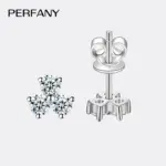 Pendientes de moissanita de 0,6 quilates para mujer, pétalos de plata pura S925, pendientes de diamantes de laboratorio, regalos de joyería de boda a la moda 5