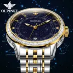 reloj mecánico automático para hombre, diseño de estrella y diamante, reloj de pulsera luminoso resistente al agua para hombre, reloj de lujo 3203 para hombre 2