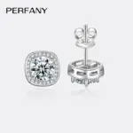 Pendientes de moissanita de 0,5-2 quilates para mujer, pendientes cuadrados de plata pura S925, joyería de lujo para boda con diamantes de laboratorio 5 Pendientes de moissanita de 0,5-2 quilates para mujer, pendientes cuadrados de plata pura S925, joyería de lujo para boda con diamantes de laboratorio 5