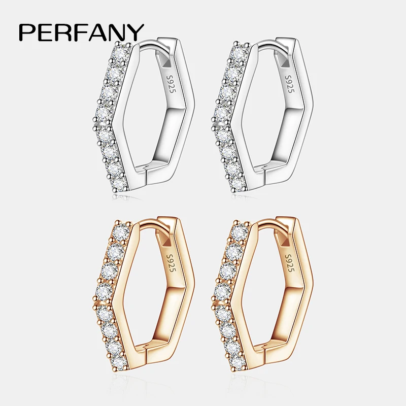 pendientes de aro de moissanita para mujer, plata pura S925, diseño Hexagonal, diamante de laboratorio, joyería de lujo 1 pendientes de aro de moissanita para mujer, plata pura S925, diseño Hexagonal, diamante de laboratorio, joyería de lujo 1