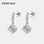 0,5/1CT pendiente de gota de moissanita para mujer S925 plata pura cuatro garras laboratorio diamante moda joyería de boda de lujo 4 0,5/1CT pendiente de gota de moissanita para mujer S925 plata pura cuatro garras laboratorio diamante moda joyería de boda de lujo 4