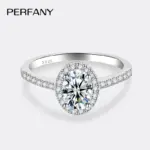 Anillo de moissanita de corte ovalado de 1/2CT para mujer, plata pura S925, brillante, certificado de laboratorio, joyería de lujo para boda 1 Anillo de moissanita de corte ovalado de 1/2CT para mujer, plata pura S925, brillante, certificado de laboratorio, joyería de lujo para boda 1